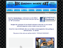 Tablet Screenshot of bigdaddybodyart.com